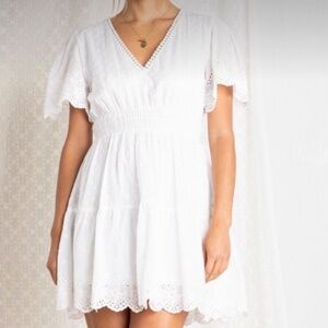 Baevely White Eyelet Dress mini